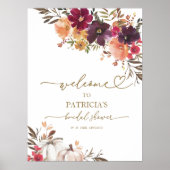 Poster Panneau de bienvenue pour une douche de mariée d'a (Devant)
