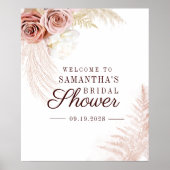 Poster Panneau de bienvenue pour une douche de mariée en  (Devant)