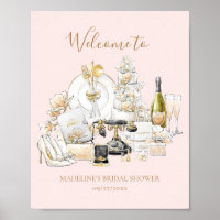 Panneau de bienvenue pour une douche de mariée noi