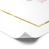 Poster Panneau de bienvenue pour une douche de mariée tro (Coin)