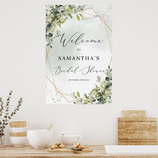 Poster Panneau de bienvenue pour une douche de noce boho  (Cuisine)