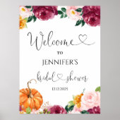 Poster Panneau de bienvenue pour une douche de nuptiale a (Devant)