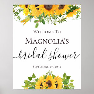 Poster Panneau de bienvenue pour une douche de nuptiale a