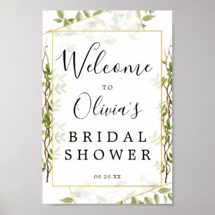 Poster Panneau de bienvenue pour une douche de nuptiale e