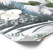 Poster Panneau de bienvenue pour une douche nuptiale vert (Coin)