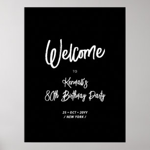 Poster Panneau de bienvenue pour une fête d'anniversaire 