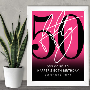 Poster Panneau de bienvenue pour une fête d'anniversaire