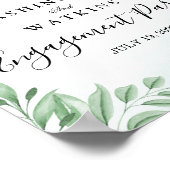 Poster Panneau de bienvenue pour une fête de fiançailles  (Coin)