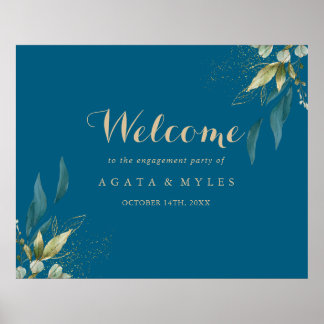 Poster Panneau de bienvenue pour une fête de fiançailles