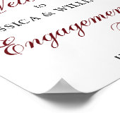 Poster Panneau de bienvenue pour une fête de fiançailles  (Coin)