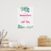 Poster Panneau de bienvenue pour une fête de Flamingo Tro (Cuisine)