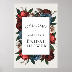Poster Panneau de bienvenue pour une fête de mariage avec