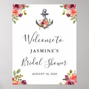 Poster Panneau de bienvenue pour une fête de mariage avec