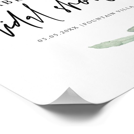 Poster Panneau de Bienvenue pour une Fête de Mariage avec (Coin)