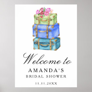 Poster Panneau de bienvenue pour une fête de mariage de v