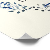 Poster Panneau de bienvenue pour une fête de mariage fleu (Coin)