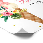 Poster Panneau de bienvenue pour une fête de mariage flor (Coin)