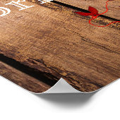 Poster Panneau de bienvenue pour une fête de mariage flor (Coin)