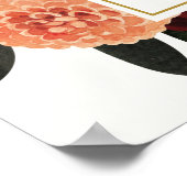 Poster Panneau de bienvenue pour une fête de mariage flor (Coin)