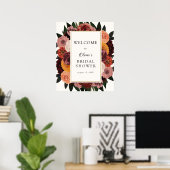 Poster Panneau de bienvenue pour une fête de mariage flor (Bureau à domicile)