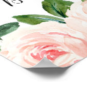 Poster Panneau de bienvenue pour une fête de mariage flor (Coin)