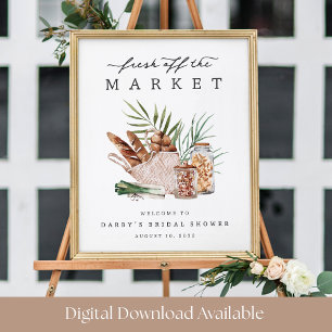 Poster Panneau de bienvenue pour une fête de mariage 'Fre