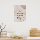 Poster Panneau de bienvenue pour une fête de mariage Rose (Cuisine)