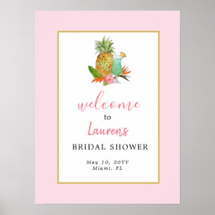 Poster Panneau de bienvenue pour une fête de mariage thèm