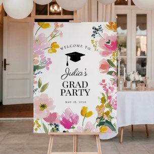 Poster Panneau de bienvenue pour une fête de remise de di