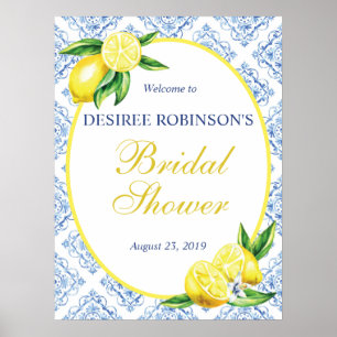 Poster Panneau de bienvenue pour une fête prénuptiale au 