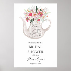 Poster Panneau de bienvenue pour une fête prénuptiale aut