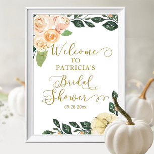 Poster Panneau de bienvenue pour une fête prénuptiale aut