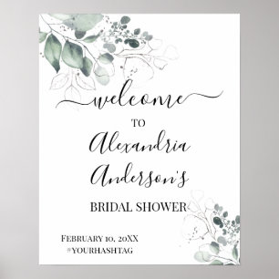 Poster Panneau de bienvenue pour une fête prénuptiale aux