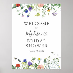 Poster Panneau de bienvenue pour une fête prénuptiale ave