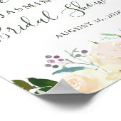 Poster Panneau de bienvenue pour une fête prénuptiale ave (Coin)