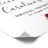 Poster panneau de bienvenue pour une fête prénuptiale ave (Coin)