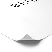 Poster Panneau de bienvenue pour une fête prénuptiale ave (Coin)