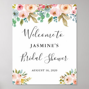Poster Panneau de bienvenue pour une fête prénuptiale chi