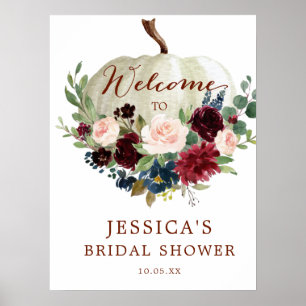 Poster Panneau de bienvenue pour une fête prénuptiale d'a