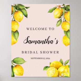 Poster Panneau de bienvenue pour une fête prénuptiale d'é