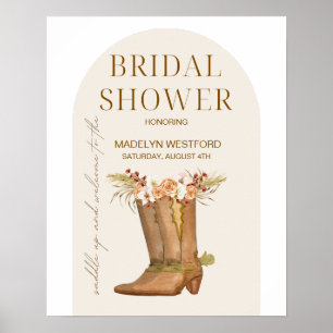 Poster Panneau de bienvenue pour une fête prénuptiale élé