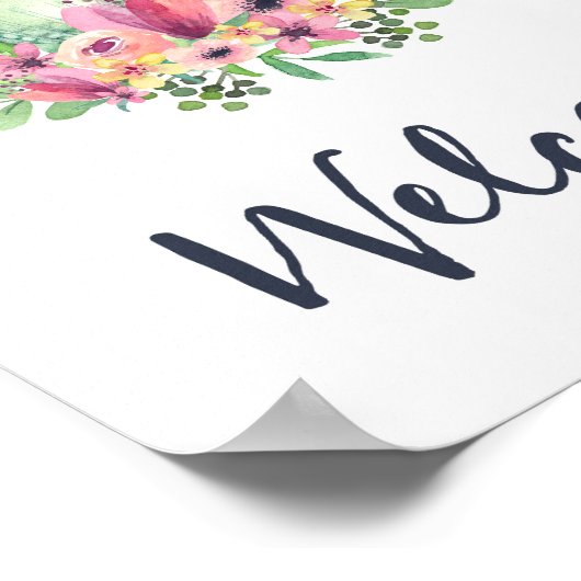 Poster Panneau de bienvenue pour une fête prénuptiale et (Coin)