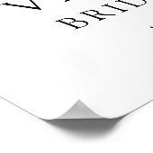 Poster Panneau de bienvenue pour une fête prénuptiale flo (Coin)