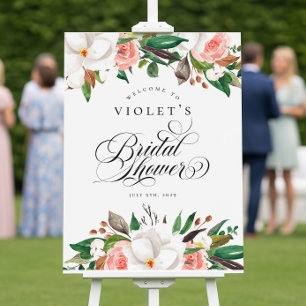 Poster Panneau de bienvenue pour une fête prénuptiale Flo