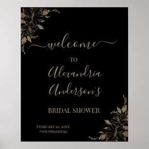 Poster Panneau de bienvenue pour une fête prénuptiale Flo