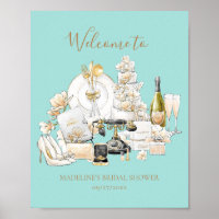 Panneau de bienvenue pour une fête prénuptiale noi