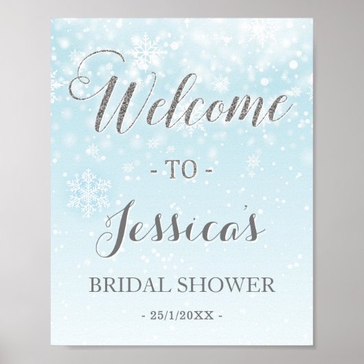 Poster Panneau de bienvenue pour une fête prénuptiale sur (Devant)