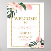 Poster Panneau de bienvenue pour une fête prénuptiale tro (Devant)