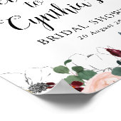 Poster panneau de bienvenue pour une réception de mariage (Coin)