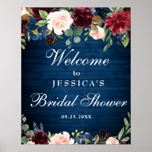 Poster Panneau de bienvenue pour une soirée de mariage en